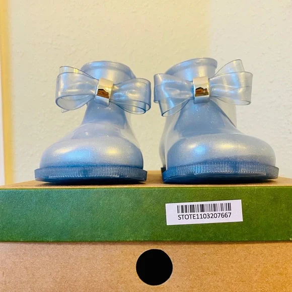 Mini Melissa Girl's Sugar Bow Rain Boots - Picture 10 of 13